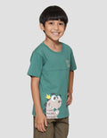 Little M King Dino Print Kaos Lengan Pendek Anak Laki-laki