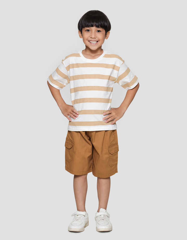 Little M Salur Ov Print Komb Print Kaos Lengan Pendek Anak Laki-laki