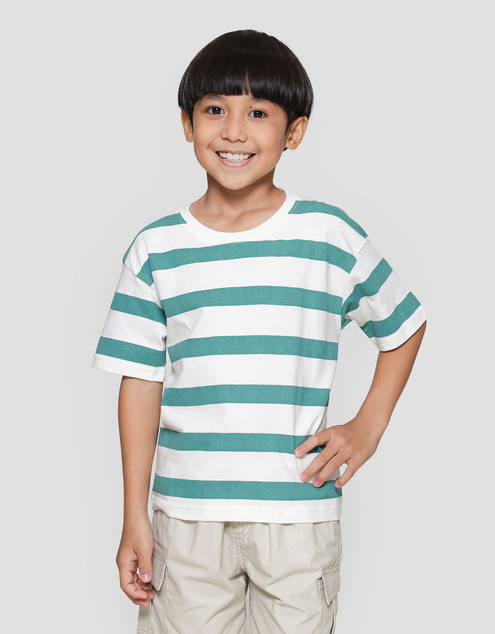 Little M Salur Ov Print Komb Print Kaos Lengan Pendek Anak Laki-laki