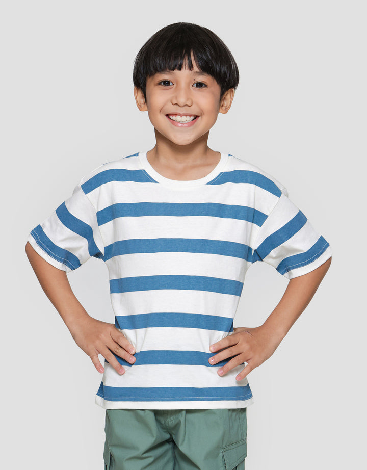 Little M Salur Ov Print Komb Print Kaos Lengan Pendek Anak Laki-laki