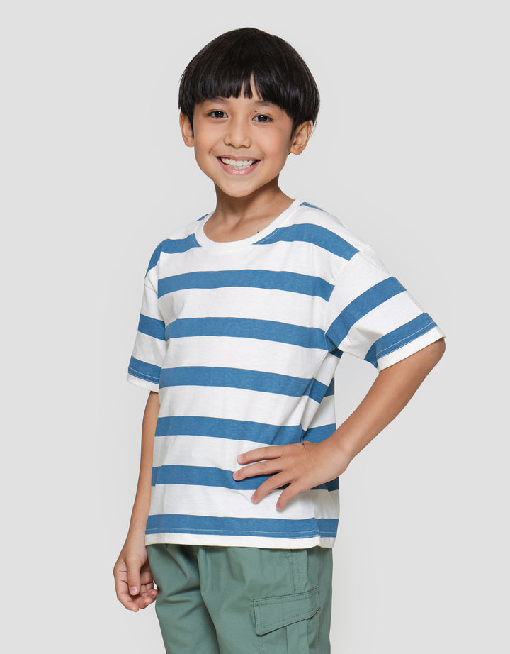 Little M Salur Ov Print Komb Print Kaos Lengan Pendek Anak Laki-laki