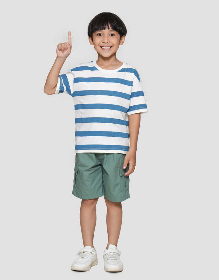 Little M Salur Ov Print Komb Print Kaos Lengan Pendek Anak Laki-laki