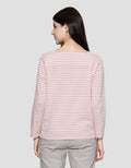 Connexion Stripe Square Neck Rib Women's Long Sleeve T-Shirt