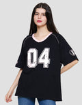 Nevada Comb Jersey Football Kaos Oversize Wanita