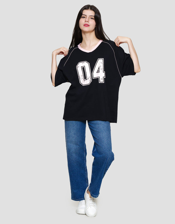 Nevada Comb Jersey Football Kaos Oversize Wanita
