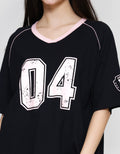 Nevada Comb Jersey Football Kaos Oversize Wanita