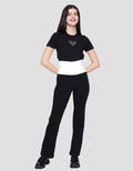Nevada Rib Flared Pants W/ Folded Waist Celana Panjang Wanita