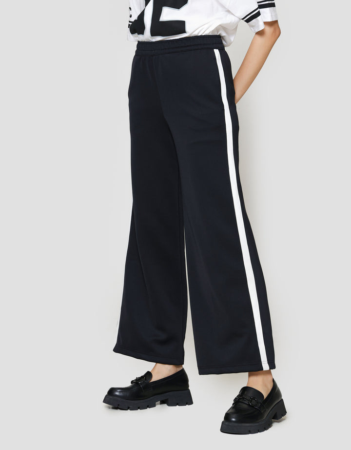 Nevada Scuba Wide Leg W/ Piping Celana Panjang Wanita