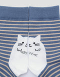 Nevada Print Stripe Cat Kaos Kaki Wanita