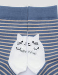 Nevada Print Stripe Cat Kaos Kaki Wanita