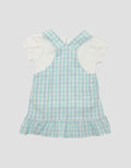 Little M Kotak Biru Summer Dress Overall Anak Perempuan