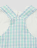 Little M Kotak Biru Summer Dress Overall Anak Perempuan