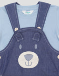 Little M Denim Look Bear Icon Set Overall Anak Perempuan