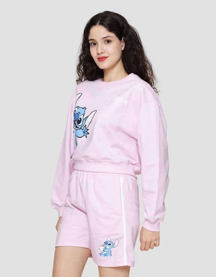 Disney Boxy Baby Terry Print Stitch Sweater Wanita