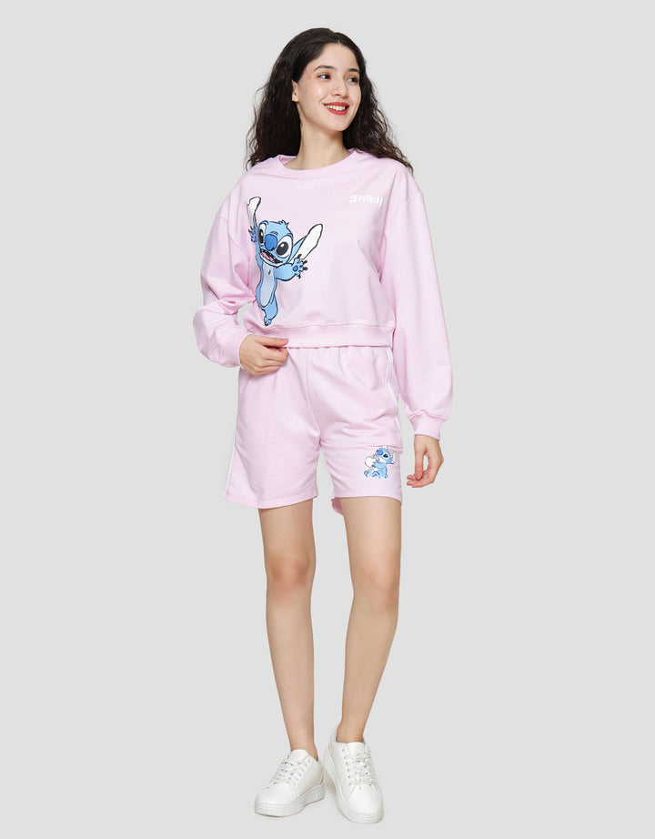Disney Boxy Baby Terry Print Stitch Sweater Wanita