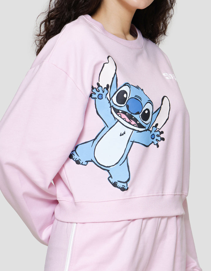 Disney Boxy Baby Terry Print Stitch Sweater Wanita