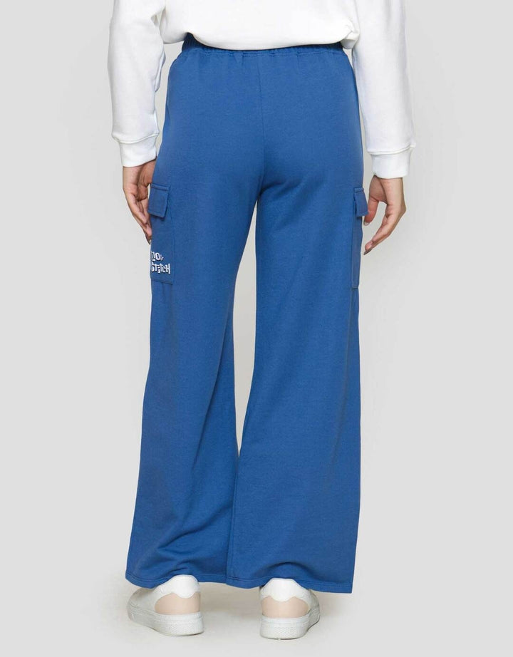 Disney Print Stitch Celana Panjang Cargo Wanita