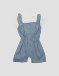 Little M Woven Chembrey Jumpsuit Romper Anak Perempuan