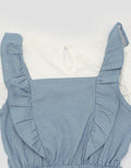 Little M Woven Chembrey Jumpsuit Romper Anak Perempuan