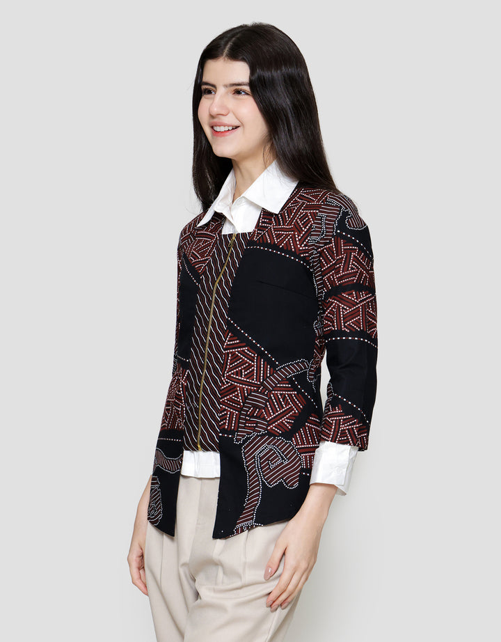 Arjuna Weda Batik Gelaran Titik Sewu Blouse Wanita