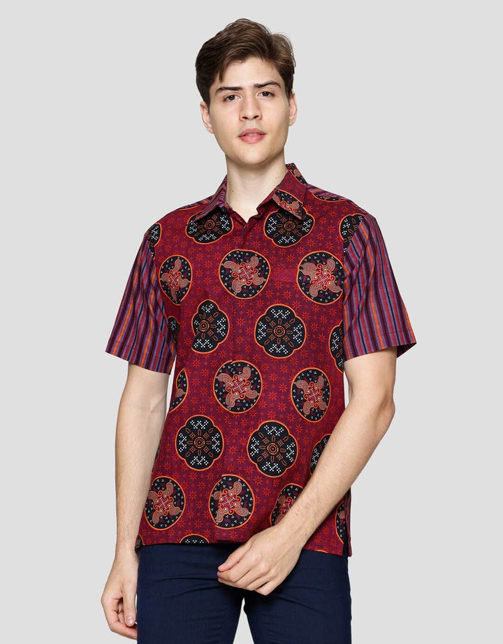 Arjuna Weda Hem Batik Lurik Jlmaprang Pria