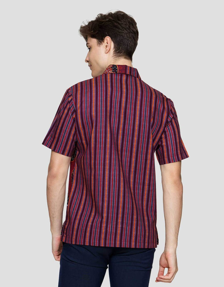 Arjuna Weda Hem Batik Lurik Jlmaprang Pria