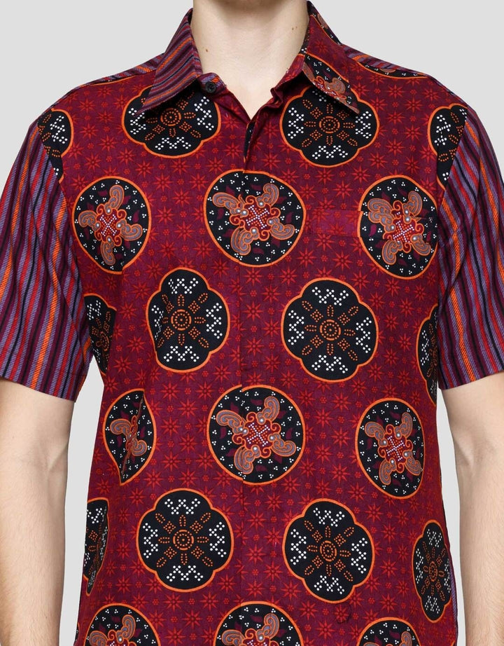 Arjuna Weda Hem Batik Lurik Jlmaprang Pria