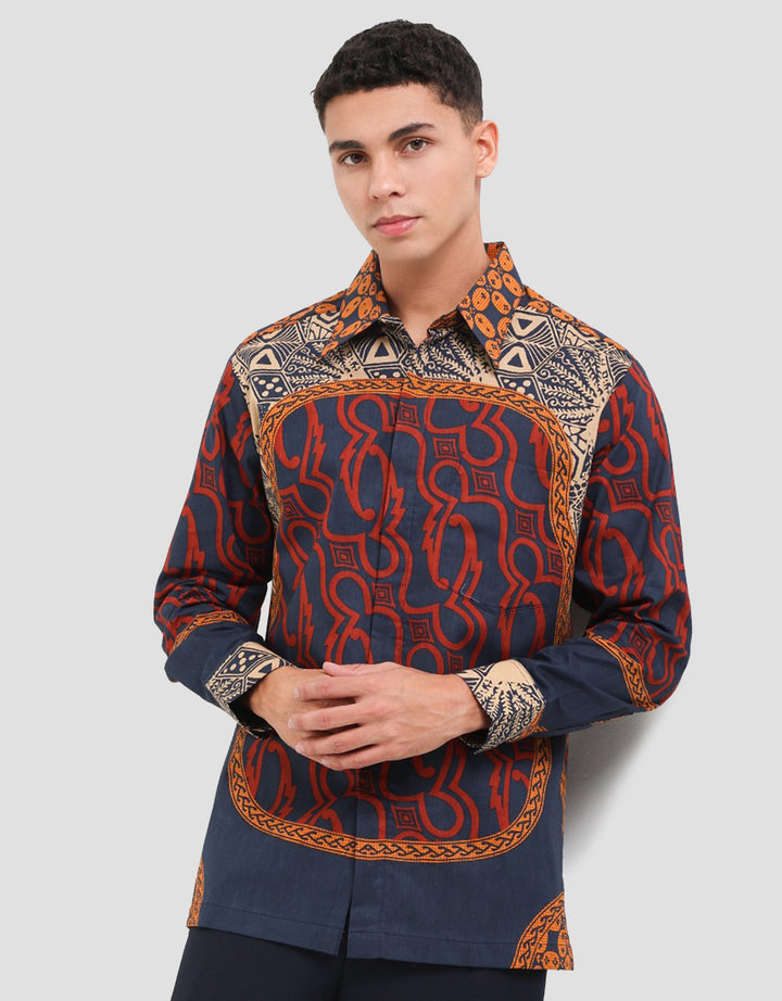 Arjuna Weda Parang Kawung Kemeja Batik Pria