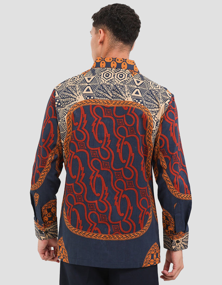 Arjuna Weda Parang Kawung Kemeja Batik Pria