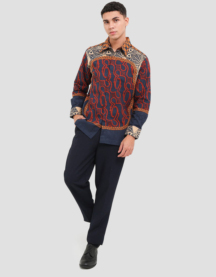 Arjuna Weda Parang Kawung Kemeja Batik Pria