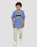 Character Batman Logo Flocking Kaos Anak Laki-laki