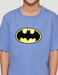 Character Batman Logo Flocking Kaos Anak Laki-laki