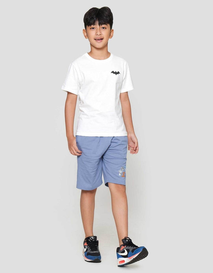 Character Batman Logo Print Kaos Anak Laki-laki