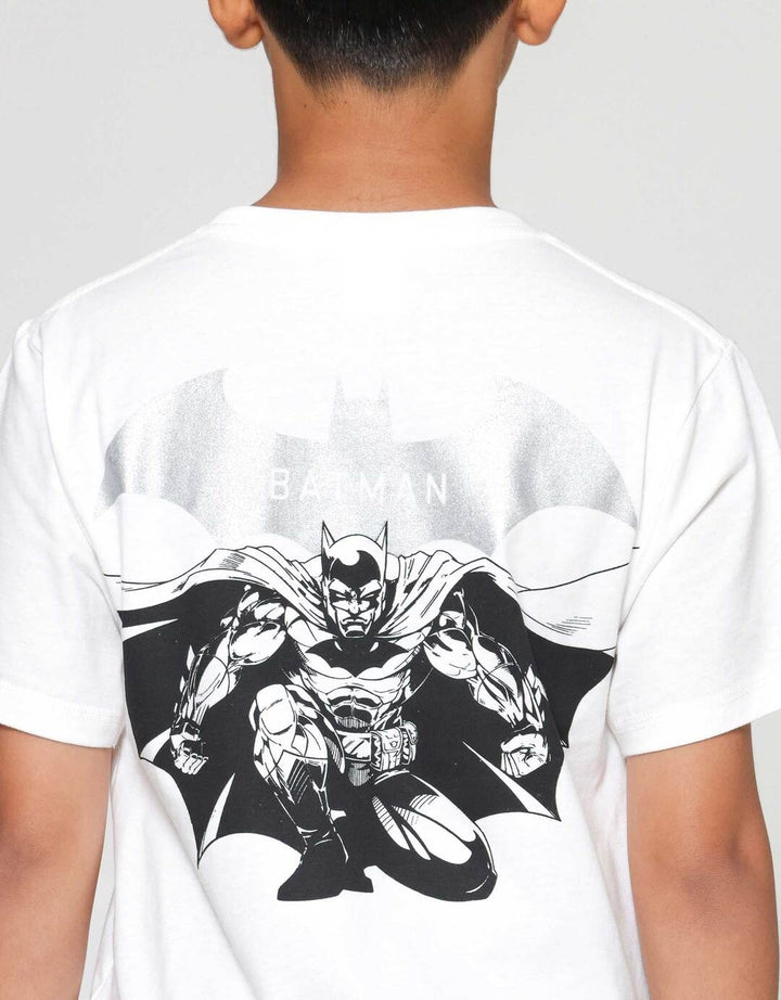 Character Batman Logo Print Kaos Anak Laki-laki