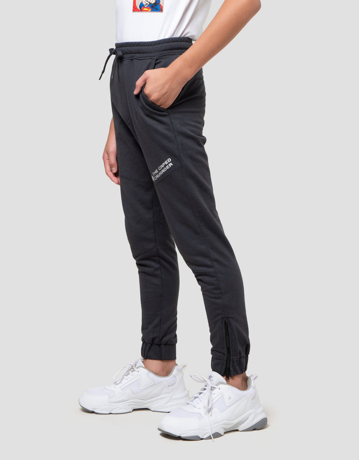 Character Batman Logo Cut Sewn Jogger Anak Laki-laki