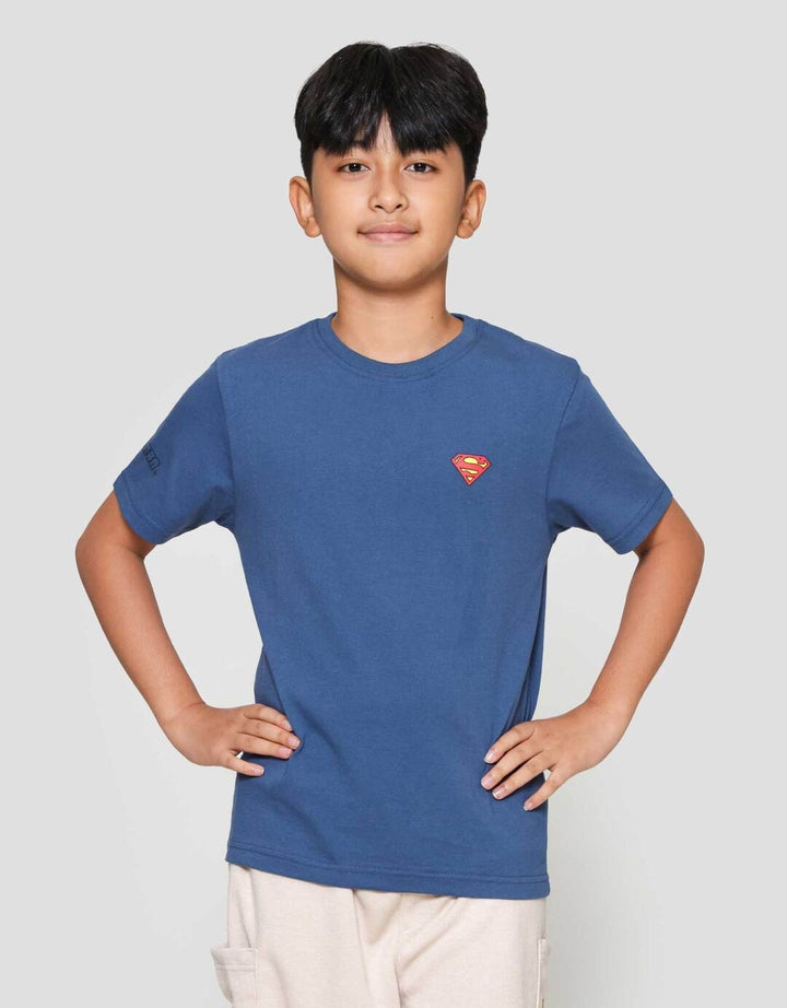 Character Superman Logo Print Blkg Kaos Anak Laki-laki