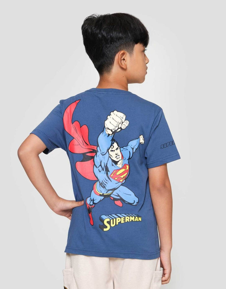 Character Superman Logo Print Blkg Kaos Anak Laki-laki