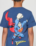 Character Superman Logo Print Blkg Kaos Anak Laki-laki