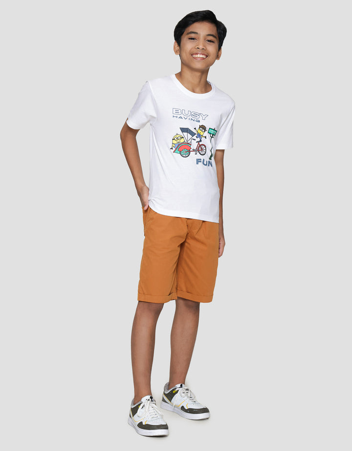 Character Minions Bello Local Becak Kaos Anak Laki-laki