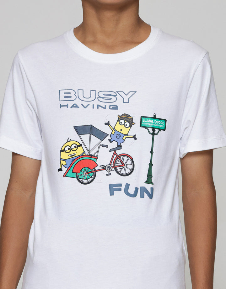 Character Minions Bello Local Becak Kaos Anak Laki-laki