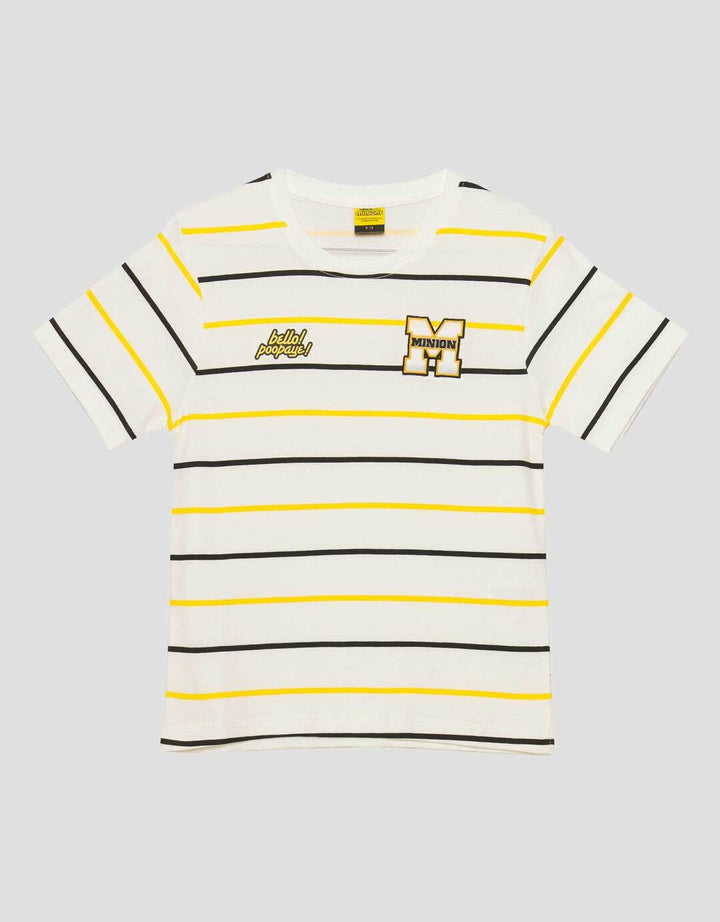 Character Minions Salur M Logo Kaos Anak Laki-laki