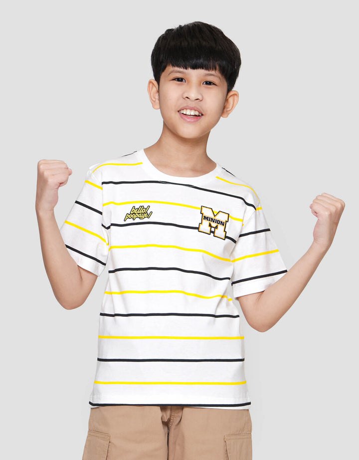 Character Minions Salur M Logo Kaos Anak Laki-laki