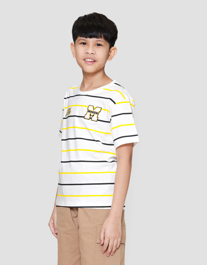 Character Minions Salur M Logo Kaos Anak Laki-laki