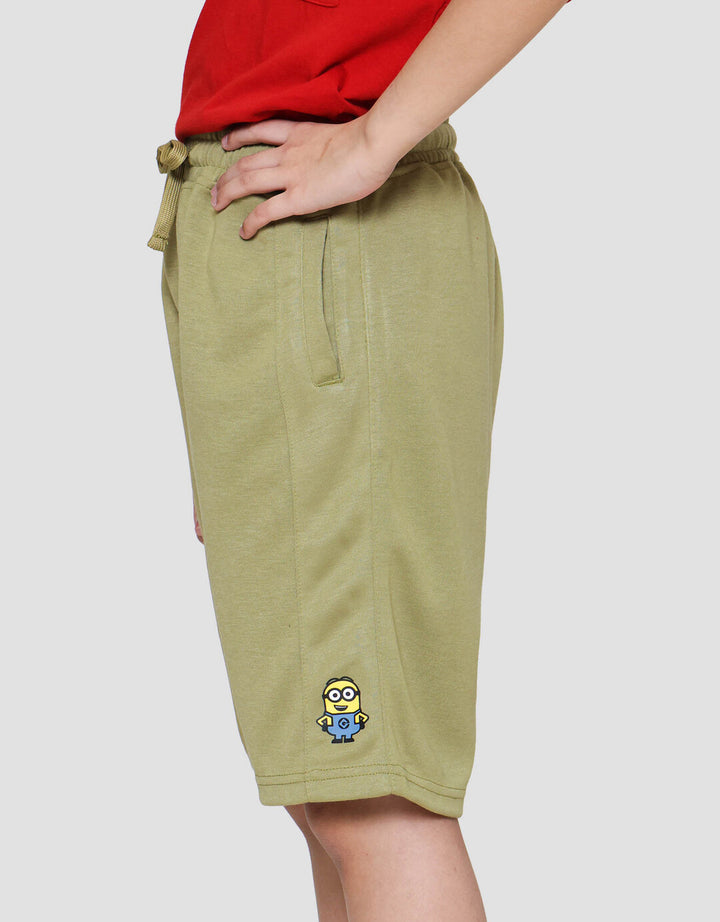 Character Knit Minions Logo Print Hd Celana Pendek Anak Laki-laki