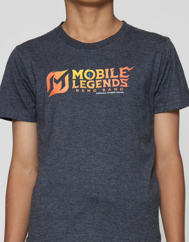 Character Mlbb Logo New Depan Kaos Anak Laki-laki