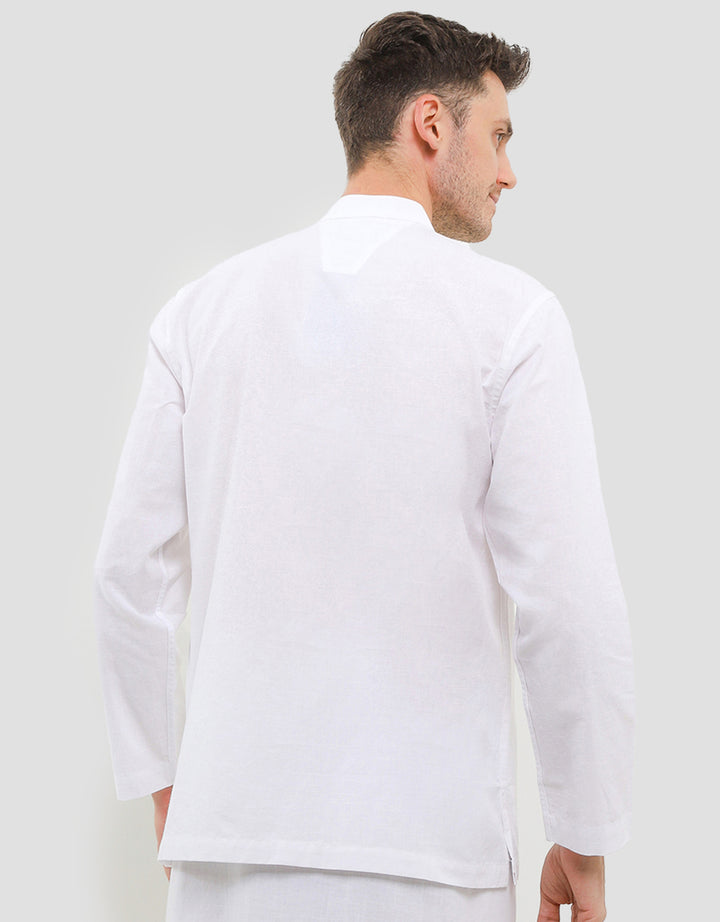 Intresse Rustling Leaf Baju Koko Lengan Panjang Pria