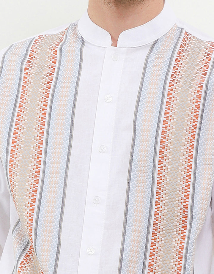 Intresse Rustling Leaf Baju Koko Lengan Panjang Pria