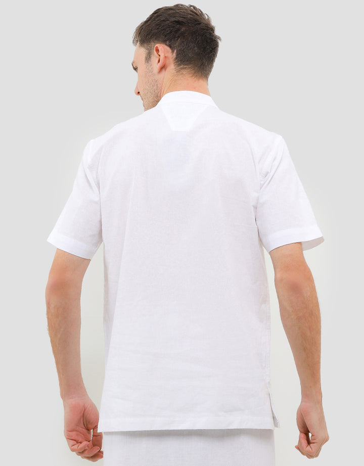 Intresse Rustling Leaf Baju Koko Lengan Pendek Pria