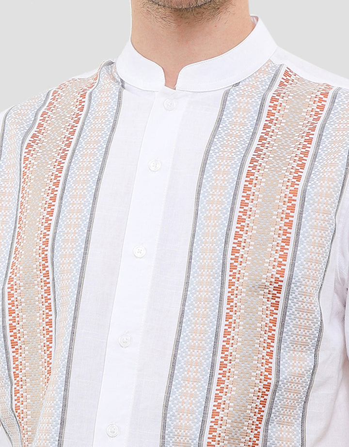 Intresse Rustling Leaf Baju Koko Lengan Pendek Pria