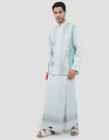 Intresse Deep Aqua Baju Koko Lengan Panjang Pria